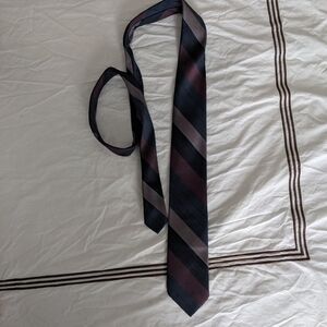 Classic Striped Men's Tie in Blue and Purple